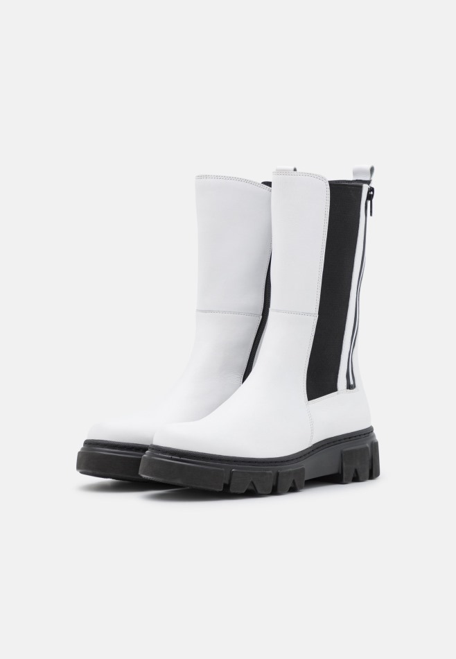 Bottes Plateforme Gabor | Blanc/noir Exclusif